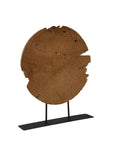 Teak Sculpture Set Set of 2 - Dark Brown