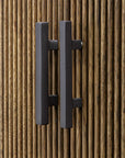 Pinstripe - 2 Door Cabinet - Dark Brown