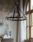 Marlow - 12 Light Circle Chandelier - Black