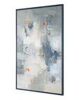 Blueprint - Hand Painted Modern Art - Black / Blue / Gold / Gray / Orange / White