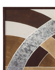 Neutral Geometry II Framed Print - Brown