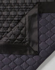 High Shine Satin - King Quatrefoil Quilt - Espresso