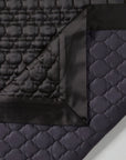 High Shine Satin - King Quatrefoil Quilt - Espresso
