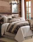 Chalet - Twin Aztec Comforter Set Set of 2 - White / Brown
