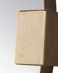 Russo - Travertine Round Mirror - Bronze / Brown / Gold