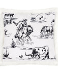 Campfire - Ranch Life Western Toile Campfire Sherpa Pillow 6 Per Carton - Black