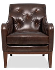 CC - Belvedere Tufted Lounge Chair - Dark Brown