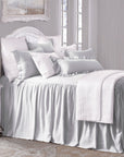 Luna - Queen Washed Linen Bedspread Set Set of 3 - Light Gray