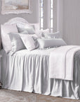 Luna - Queen Washed Linen Bedspread Set (Set of 3) - Light Gray