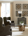 Serpentine - Brown Fabric Accent Chair