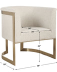 Bellina - Plush Barrel Chair - Gold