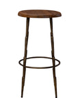 Zazu - Counter Stool - Dark Brown / Bronze