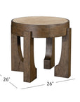 Canyon - End Table - Espresso / Travertine