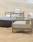 Borneo - Outdoor Lounge Chair - White / Dark Gray