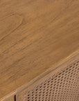 Coast - 2 Door Rattan Cabinet - Woodtone