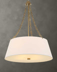 Andalucia - 4 Light Drum Pendant - Gold / White