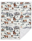 Campfire - Ranch Life Western Toile Campfire Sherpa Throw 6 Per Carton - Duffle Bag