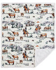 Campfire - Ranch Life Western Toile Campfire Sherpa Throw 6 Per Carton - Duffle Bag