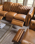 MS - Glover Power Reclining Sofa With Power Headrest - Brown