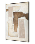 Interference - Hand Painted Canvas - Dark Brown