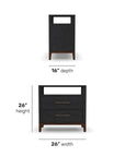 Waterfall - Nightstand - Black