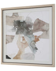 Cohesion - Framed Abstract Print - Black / Blue / Gray / Orange