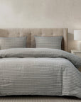 Fenton - Queen Duvet Cover Set (Set of 3) - Taupe / Gray / Cream