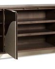 Commerce And Market - Roll With It Four-Door Credenza - Dark Brown / Gray