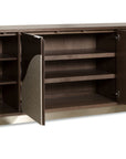 Commerce And Market - Roll With It Four-Door Credenza - Dark Brown / Gray
