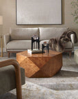 Hughes - Geometric Coffee Table - Dark Brown