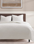 Cotton Comfort - Full/Queen Quilt Set Set of 3 - White