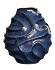 Helix Swirl - Outdoor Vase - Blue