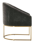 Hanni - Dining Chair - Charcoal / Gold