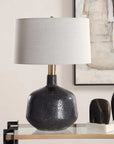 Flanagan - Mottled Gloss Table Lamp - Black