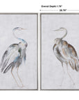 Summer Birds - Framed Art (Set of 2) - Silver