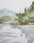 Serene - Lake Framed Prints (Set of 2) - Brown