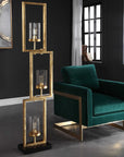 Cielo - Staggered Rectangles Floor Lamp - Gold