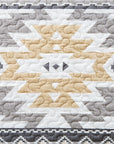 Desert Sage - Full/Queen Reversible Quilt Set Set of 3 - Tan / White / Gray
