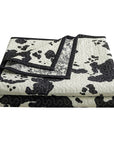 Clara - King Cowhide Reversible Quilt Set Set of 3 - Black