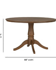 Azalea - Round Dining Table - Walnut