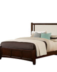 Bonanza - Pebble Gray Upholstered Bed With Mansion Footboard