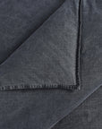 Cotton Canvas - Twin Stonewashed Duvet Cover Set Set of 2 - Charcoal