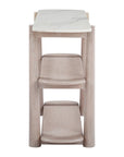 Horizons - Console Table - White Oak / White Marble