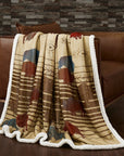 Campfire - Home On The Range Campfire Sherpa Throw 6 Per Carton - Multi Color