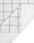 Windowpane - King Plaid Comforter Set Set of 3 - White