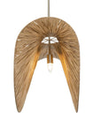 Bend - 1 Light Raffia Pendant - Light Brown