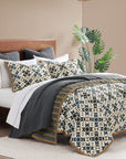 Mosaic - Full/Queen Reversible Quilt Set Set of 3 - Multi Color
