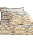 Desert Sage - Full/Queen Reversible Quilt Set (Set of 3) - Tan / White / Gray