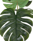 Muse - Monstera Vase Centerpiece - Green / White