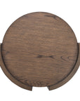Lyra - End Table - Dark Brown / White